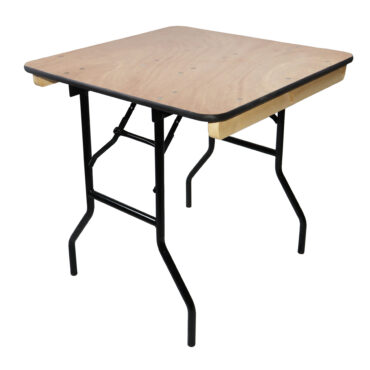 2ft 6in Square Wooden Folding Trestle Table