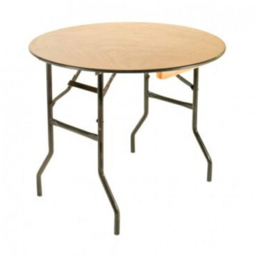 3ft Round Wooden Folding Table | Trestle Table