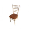 Chiavari Chair with Brown Vinyl / Faux Leather Seat Pad