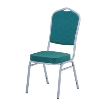 Steel Emperor Banqueting Chair Green/Silver | Stacking Chair