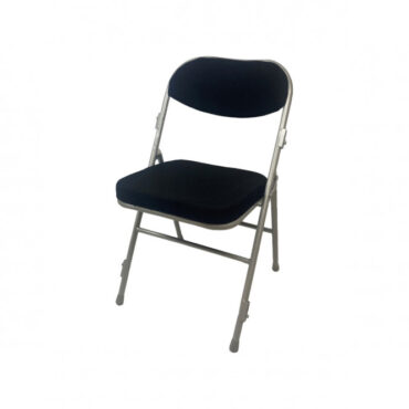 Black Padded Folding Chair