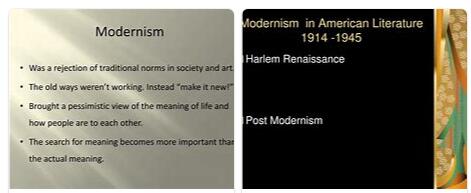 United States Literature - Modernism